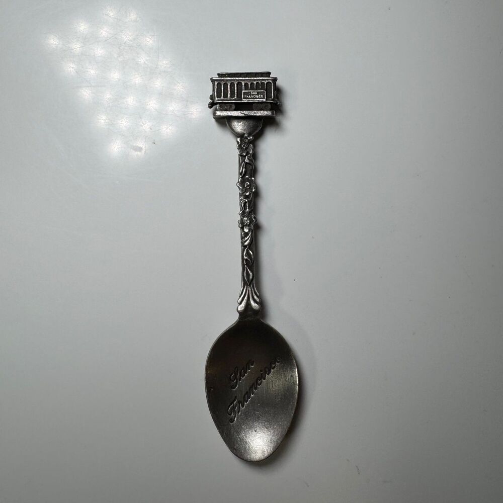 Vintage San Francisco Cable Car Souvenir Spoon Pewter WAPW Collector Travel Gift